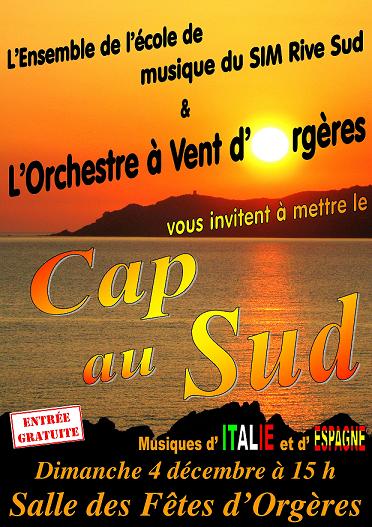 Affiche concert `Cap au Sud`